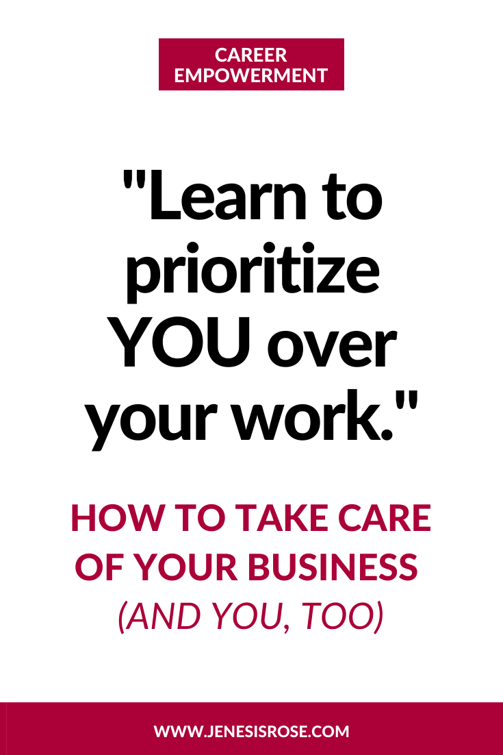 Self-care as a business owner is critical to your career success. 