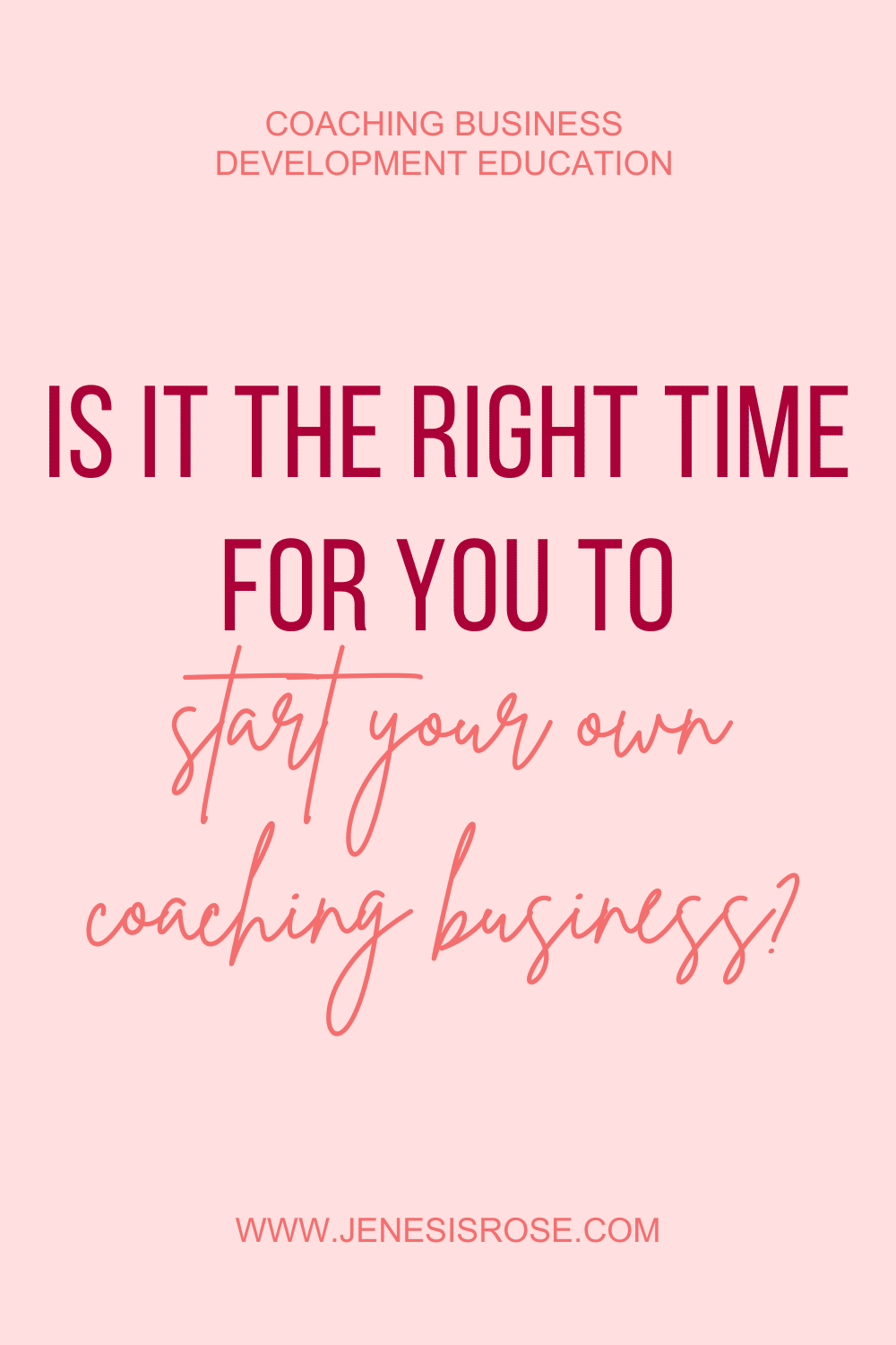 Is it the right time for you to start your own coaching business?